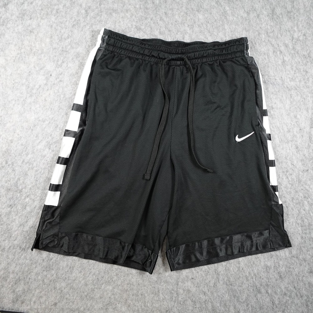 Nike Shorts Mens Large Black Elite Stripes Dri Fit Athletic Basketball CV1748